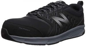 New Balance Men's 412 V1 Alloy Toe Industrial Shoe, Black/Silver, 11.5 W US