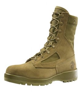 Belleville 550 ST 8” USMC Hot Weather Steel Toe Boots (EGA) - Mojave Cattlehide Leather Combat Boots For Men, Safety Rates For Electrical Hazard Resistance (EH), Mojave - 9.5 W