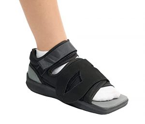 United Ortho Adjustable Post-Op Open Square Toe Shoe- Women's, Black, Medium
