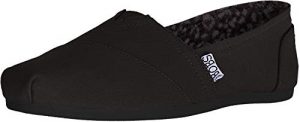 BOBS from Skechers Women's Plush Peace and Love Flat,Black,9.5 M US