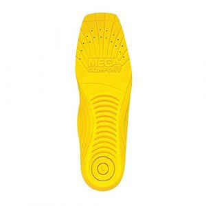 MEGAComfort Inc. Puncture Resistant Insoles, Powered by Steel-Flex Innovation, Formed Carbon Steel Plate with Memory Foam, Men's Size 10-11 Women's Size 12-13, Yellow,MCPRM1011/W1213