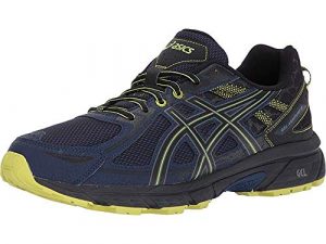 ASICS Men's Gel-Venture 6 Running Shoe, Indigo Blue/Black/Energy Green, 9 4E US