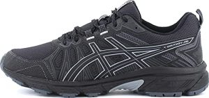 ASICS Men's Gel-Venture 7 Running Shoes, 10.5, Black/Sheet Rock