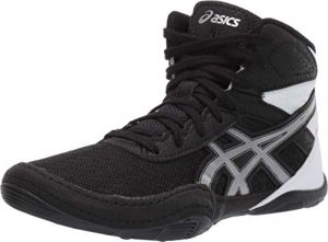 ASICS Kid's Matflex 6 GS Wrestling Shoes, 3.5M, Black/Silver