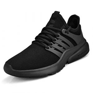 Feetmat Women's Running Shoes Lightweight Non Slip Breathable Mesh Sneakers Sports Athletic Walking Work Shoes Black 8 M