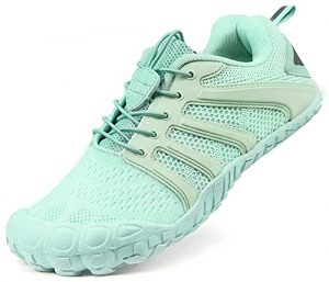 Oranginer Women Flexible Barefoot Running Shoes Zero Drop Minimalist Running Shoe Indoor Workout Exercise Shoe for Ladies Green Size 8
