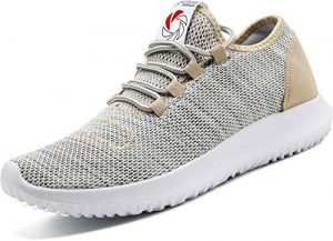 CAMVAVSR Men's Sneakers Fashion Slip on Lightweight Breathable Mesh Soft Sole Walking Running Jogging Shoes for Men Gold, 12 M US
